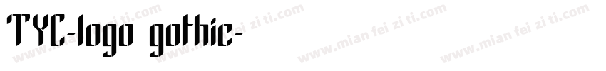 TYC-logo gothic字体转换